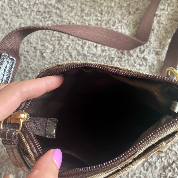 Coach Brown Logo Crossbody Bag - Picture 6 of 6